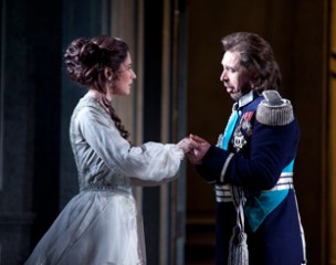 Nicole Car as Tatyana & Konstantin Gorny as Gremin. Image by Lisa Tomasetti, courtesy Opera Australia