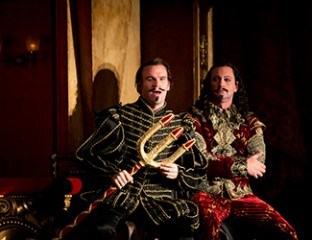 Michael Fabiano (Faust) and Teddy Tahu Rhodes (Mephistopheles) in Opera Australia's Faust. Photo credit Lisa Tomasetti. 