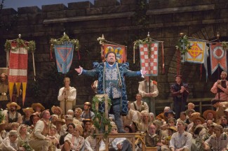 Johan Botha as Walther in Wagner's Die Meistersinger von Nürnberg. Photo: Ken Howard/Metropolitan Opera 