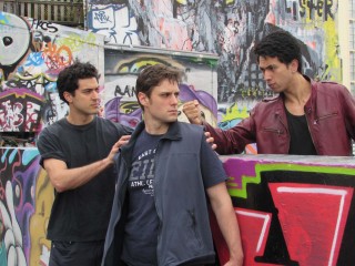 Anthony Levin as Tony, Jon Goodsell as Riff, Isaac Bradley as Bernardo in Chatswood Musical Society's West Side Story