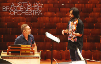 Shaun Lee-Chen, newly appointed Concertmaster of the Australian Brandenburg Orchestra with Artistic Director Paul Dyer