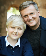 Aled Jones and his 12 year old son, Lucas.