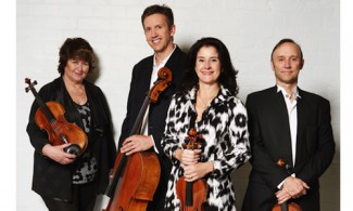 The Goldner String Quartet: L-R Irina Morozova (viola), Julian Smiles ('cello), Dimity Hall (violin) and Dene Olding (violin).    Photo Credit: Keith Saunders 