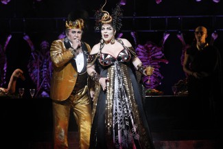 John Pickering as Herod and Jacqueline Dark as Herodias in Opera Australia's production of Salome in 2012. Photo by Jeff Busby.