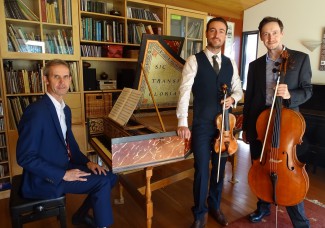 Phoenix Baroque Trio with the lovely ‘Old Sounds’ harpsichord.