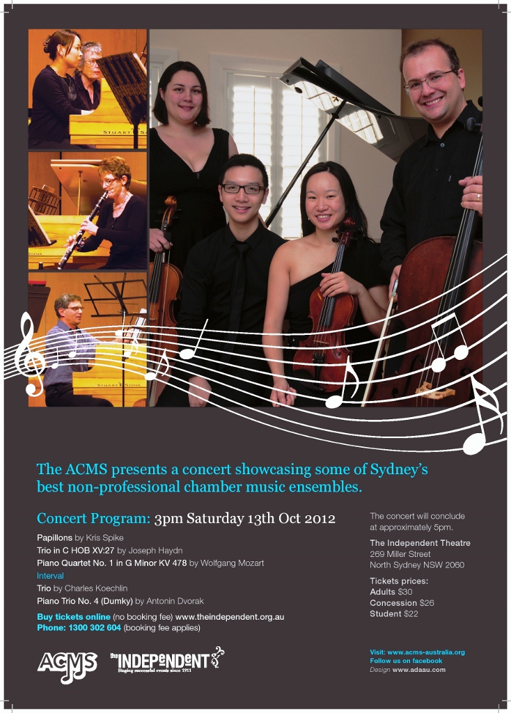 the Amateur Chamber Music Society performs Haydn, Mozart and Dvorak