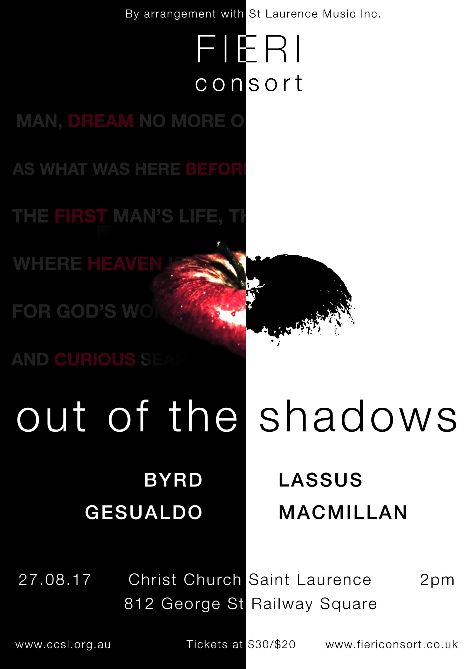 The Fieri Consort – Out Of The Shadows
